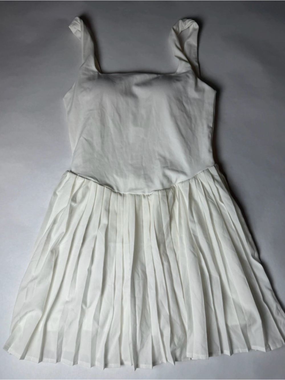 Pleated White athletic dress